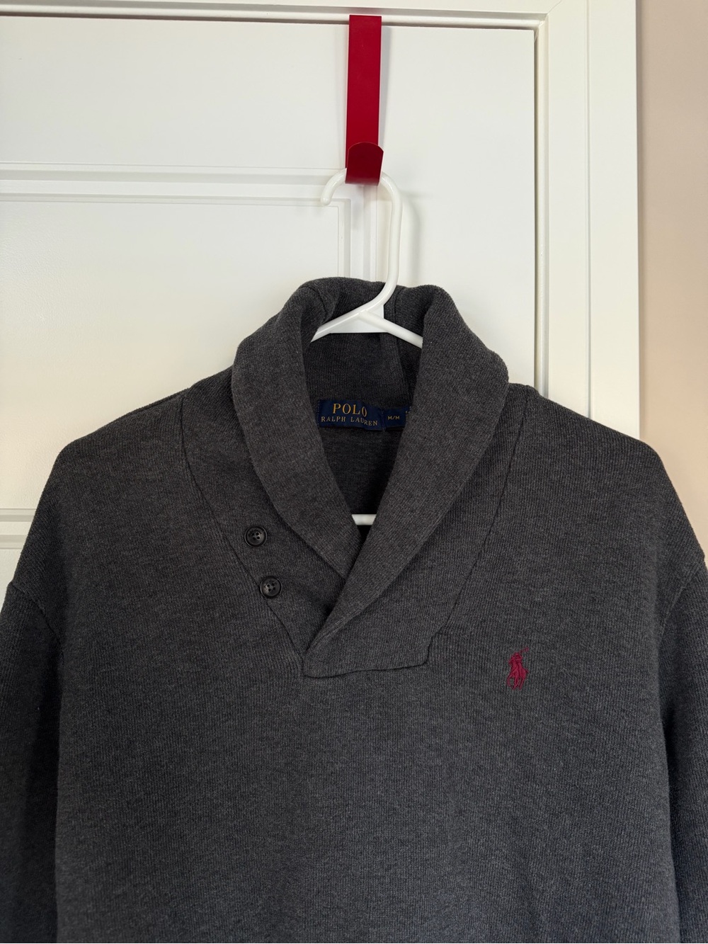 Ralph Lauren Men's Charcoal Shawl Turtleneck Sweater - Picture 2 of 6